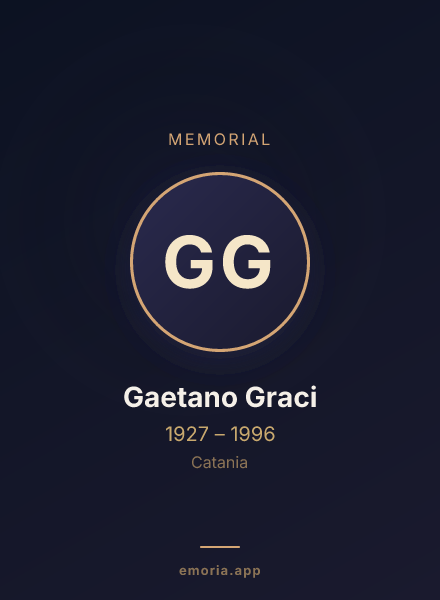 Memorial portrait of Gaetano Graci