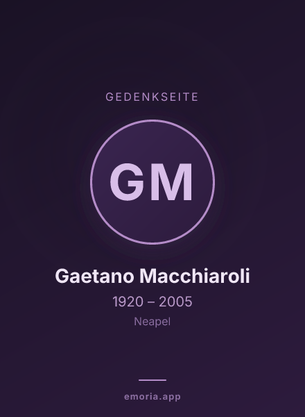 Gedenkportrait von Gaetano Macchiaroli