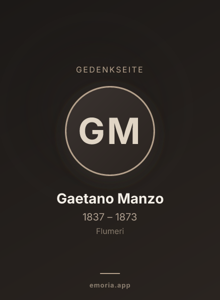 Gedenkportrait von Gaetano Manzo