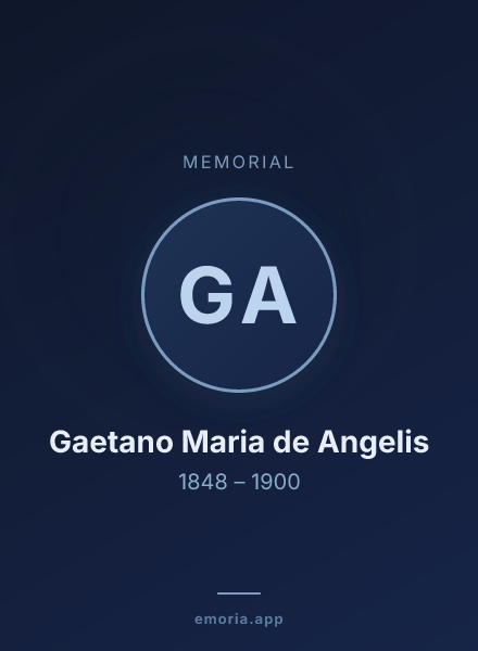 Memorial portrait of Gaetano Maria de Angelis
