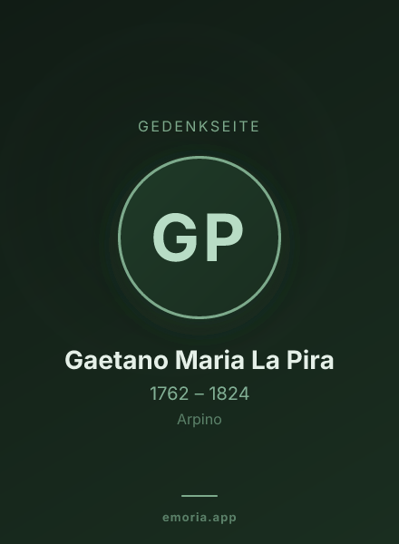 Gedenkportrait von Gaetano Maria La Pira