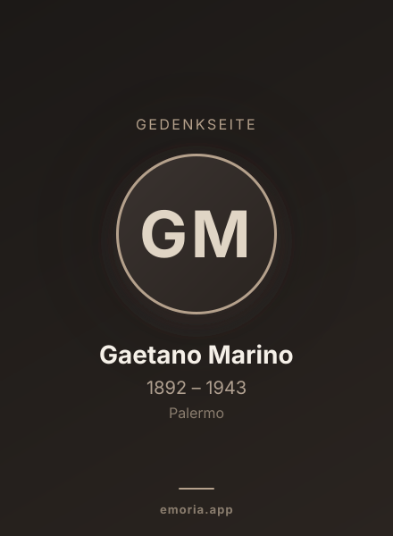 Gedenkportrait von Gaetano Marino