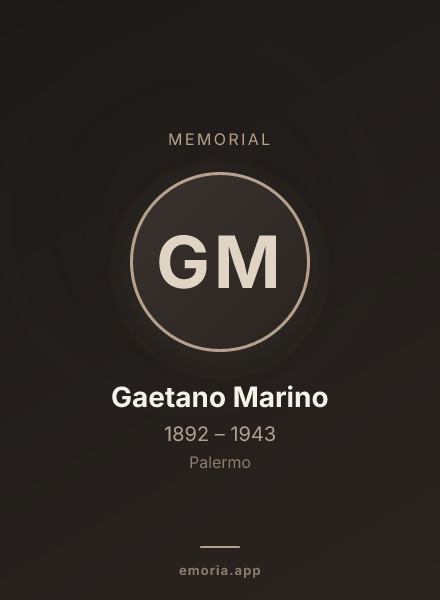 Memorial portrait of Gaetano Marino