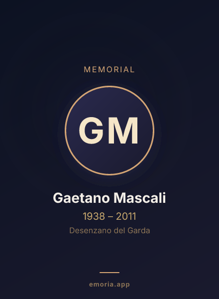 Memorial portrait of Gaetano Mascali