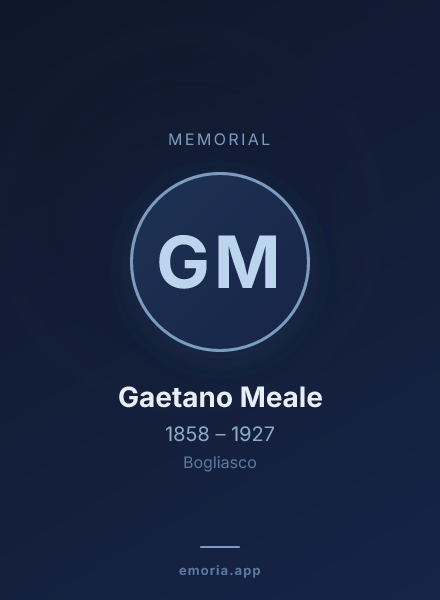 Memorial portrait of Gaetano Meale