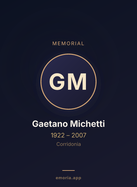 Memorial portrait of Gaetano Michetti