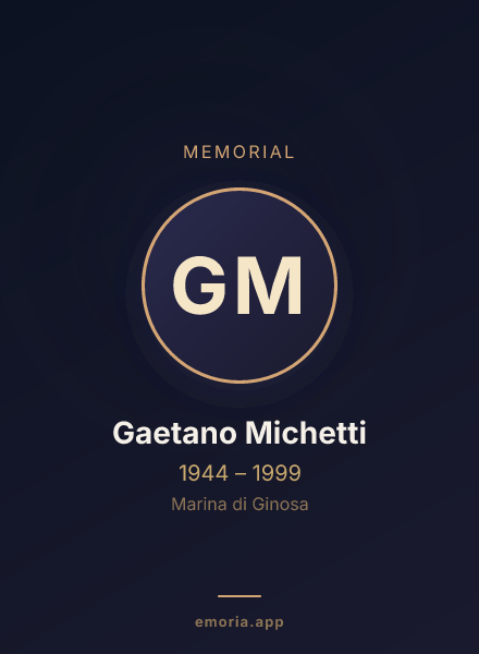 Memorial portrait of Gaetano Michetti