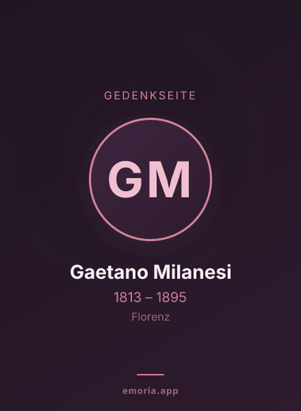 Gedenkportrait von Gaetano Milanesi
