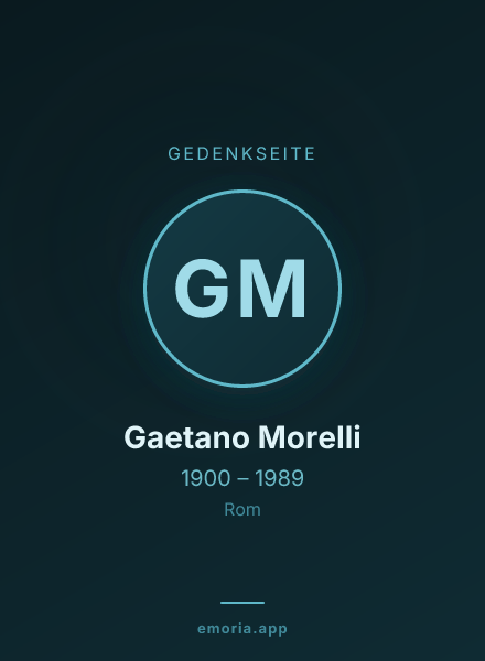Gedenkportrait von Gaetano Morelli