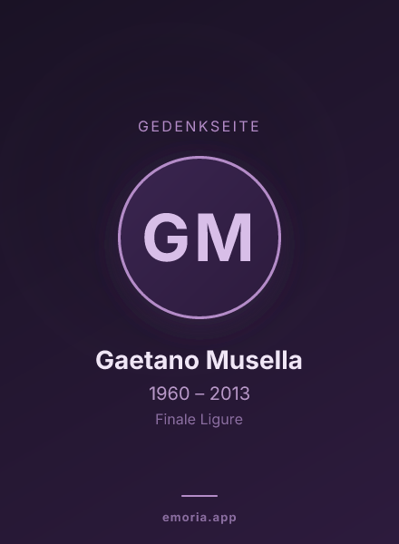 Gedenkportrait von Gaetano Musella