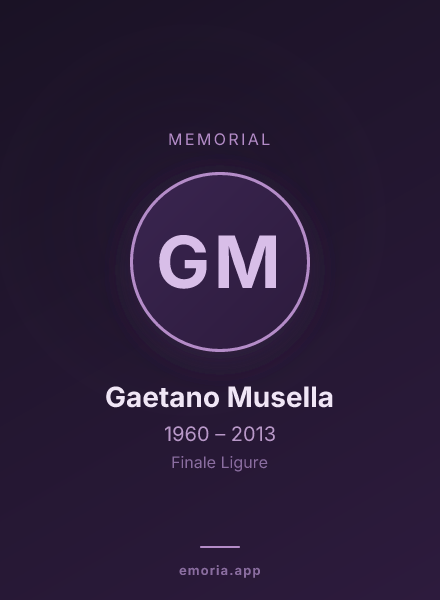 Memorial portrait of Gaetano Musella