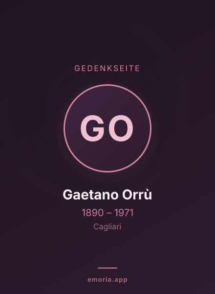 Gedenkportrait von Gaetano Orrù