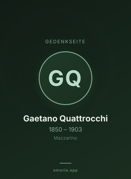 Gedenkportrait von Gaetano Quattrocchi