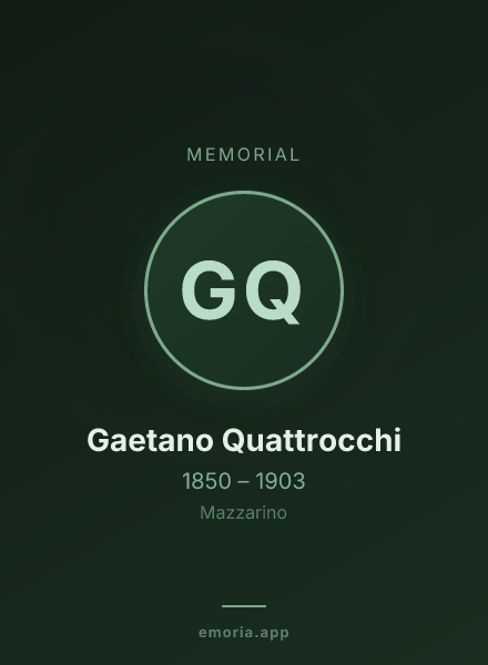 Memorial portrait of Gaetano Quattrocchi