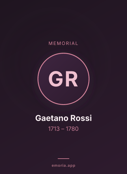 Memorial portrait of Gaetano Rossi