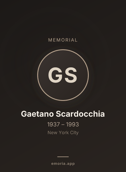 Memorial portrait of Gaetano Scardocchia