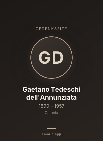 Gedenkportrait von Gaetano Tedeschi dell'Annunziata
