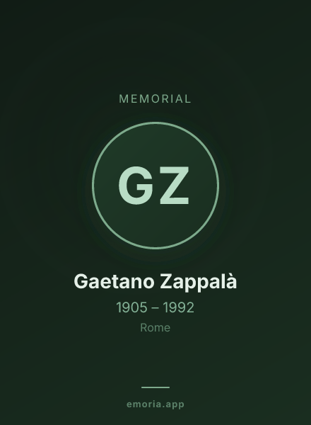 Memorial portrait of Gaetano Zappalà