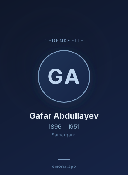 Gedenkportrait von Gafar Abdullayev