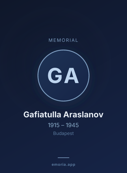 Memorial portrait of Gafiatulla Araslanov