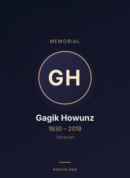 Memorial portrait of Gagik Howunz