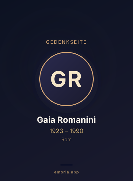 Gedenkportrait von Gaia Romanini