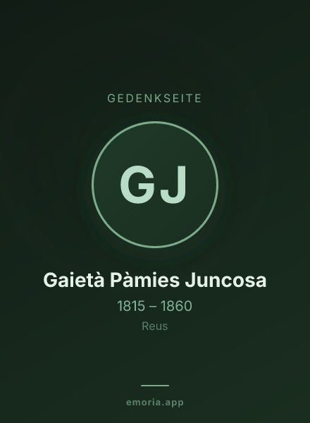 Gedenkportrait von Gaietà Pàmies Juncosa