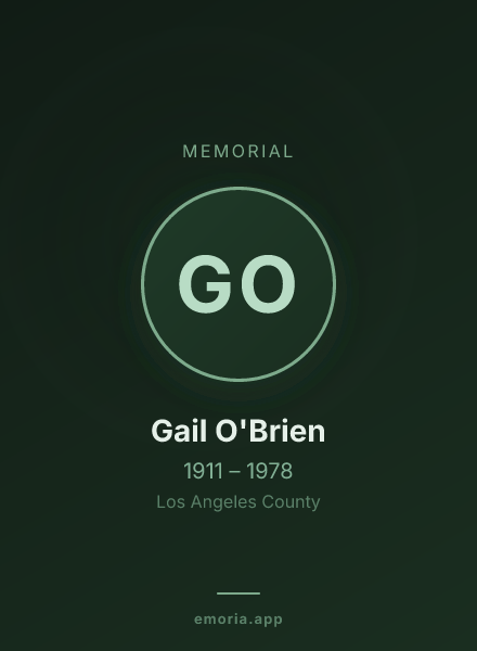 Memorial portrait of Gail O'Brien