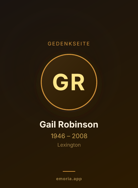 Gedenkportrait von Gail Robinson