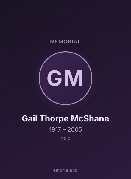 Memorial portrait of Gail Thorpe McShane