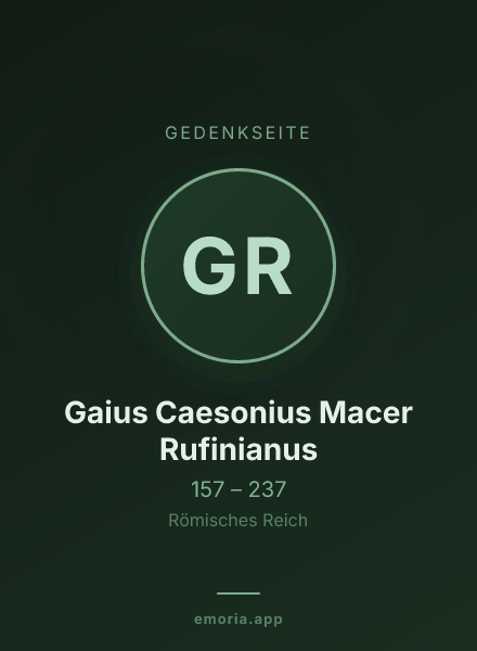 Gedenkportrait von Gaius Caesonius Macer Rufinianus