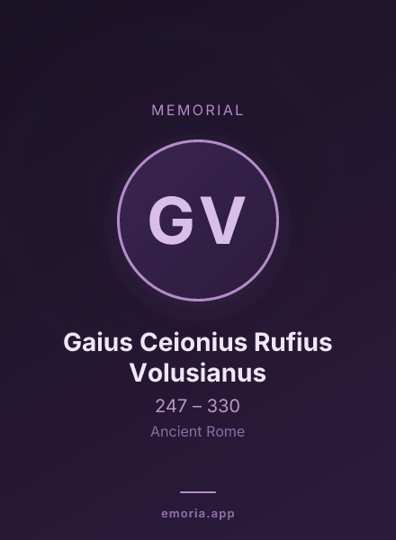 Memorial portrait of Gaius Ceionius Rufius Volusianus