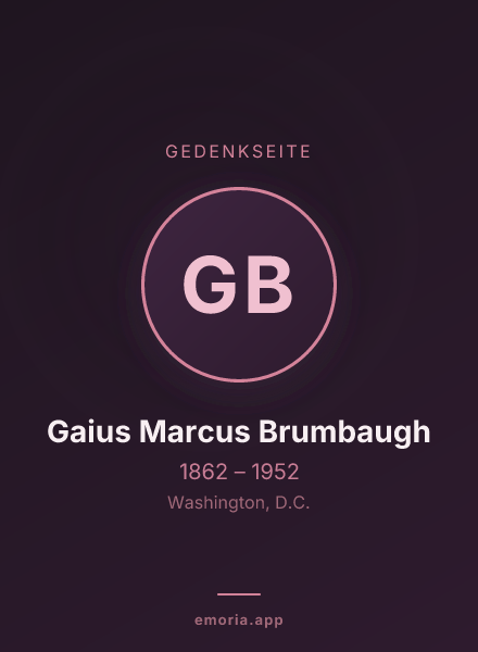 Gedenkportrait von Gaius Marcus Brumbaugh