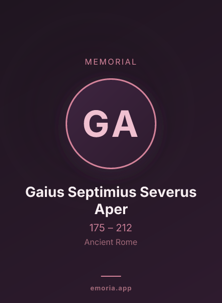Memorial portrait of Gaius Septimius Severus Aper