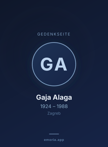 Gedenkportrait von Gaja Alaga