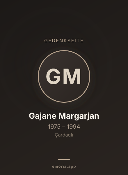 Gedenkportrait von Gajane Margarjan
