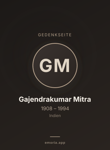 Gedenkportrait von Gajendrakumar Mitra