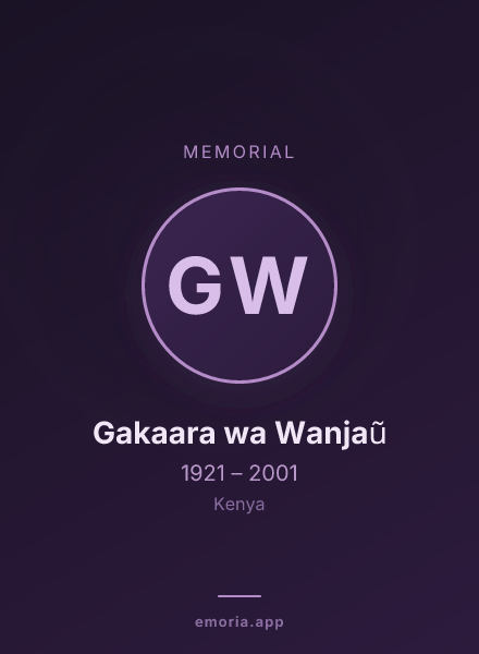 Memorial portrait of Gakaara wa Wanjaũ