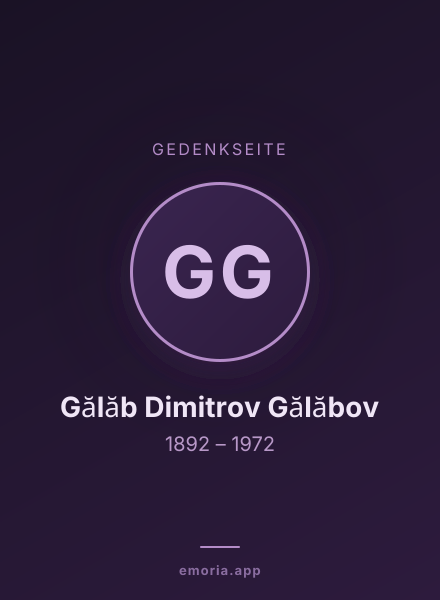Gedenkportrait von Gălăb Dimitrov Gălăbov
