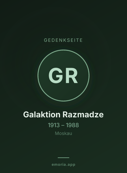 Gedenkportrait von Galaktion Razmadze