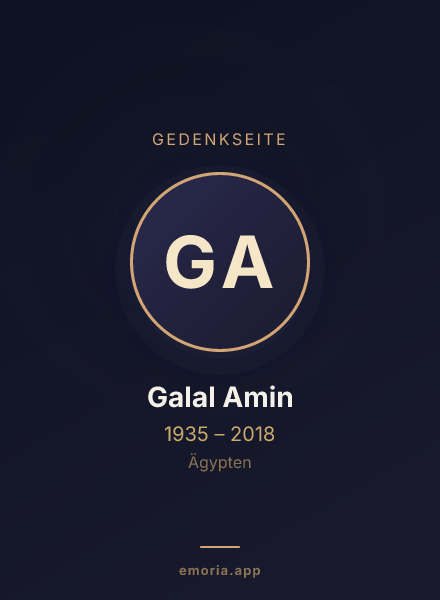 Gedenkportrait von Galal Amin