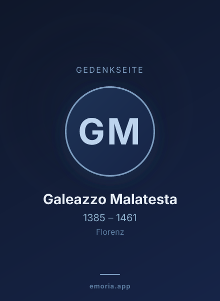 Gedenkportrait von Galeazzo Malatesta