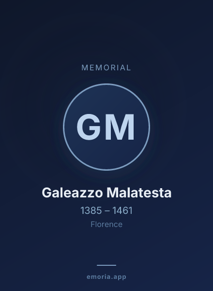 Memorial portrait of Galeazzo Malatesta