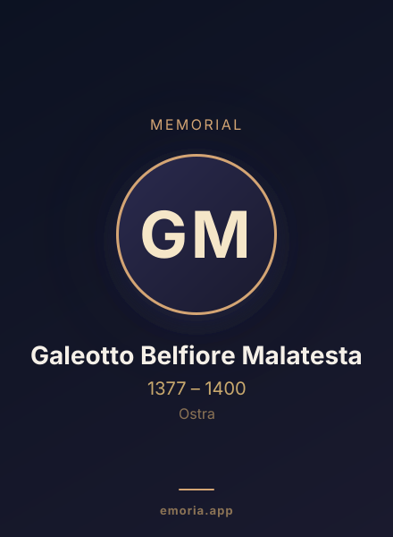 Memorial portrait of Galeotto Belfiore Malatesta