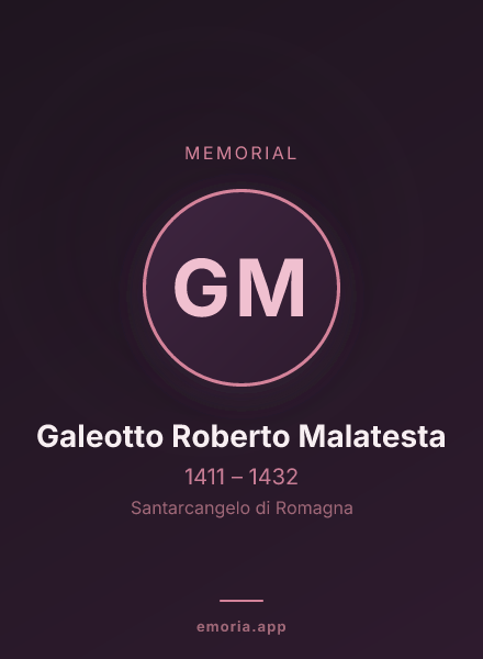Memorial portrait of Galeotto Roberto Malatesta