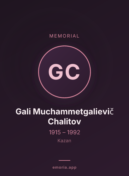 Memorial portrait of Gali Muchammetgalievič Chalitov