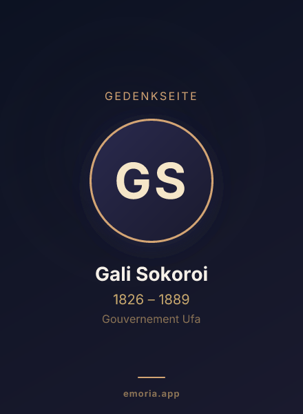 Gedenkportrait von Gali Sokoroi