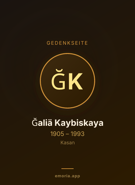 Gedenkportrait von Ğaliä Kaybiskaya