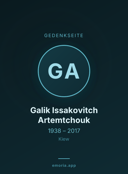Gedenkportrait von Galik Issakovitch Artemtchouk