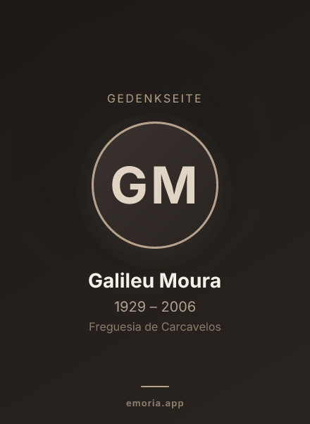 Gedenkportrait von Galileu Moura